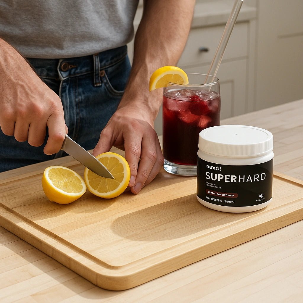 SUPERHARD | Suplemento NEXO de alto desempeño para bienestar y equilibrio corporal | NEXO high - performance supplement for wellness and balance