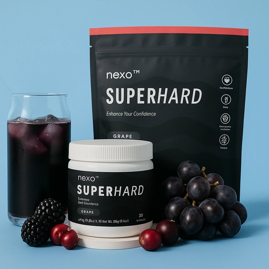SUPERHARD | Suplemento NEXO de alto desempeño para bienestar y equilibrio corporal | NEXO high - performance supplement for wellness and balance
