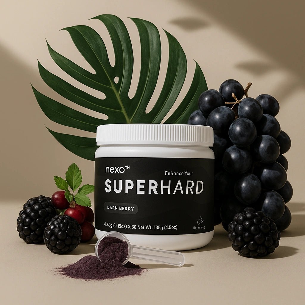 SUPERHARD | Suplemento NEXO de alto desempeño para bienestar y equilibrio corporal | NEXO high - performance supplement for wellness and balance