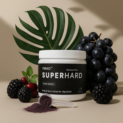 SUPERHARD | Suplemento NEXO de alto desempeño para bienestar y equilibrio corporal | NEXO high - performance supplement for wellness and balance