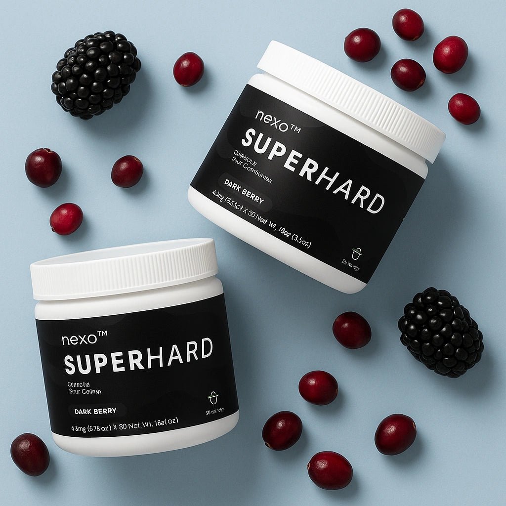 SUPERHARD | Suplemento NEXO de alto desempeño para bienestar y equilibrio corporal | NEXO high - performance supplement for wellness and balance
